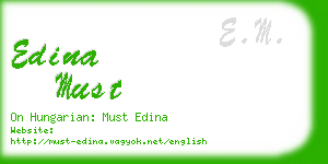 edina must business card